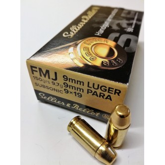 9mm LUGER FMJ S&B SUBSONIC 9,7G